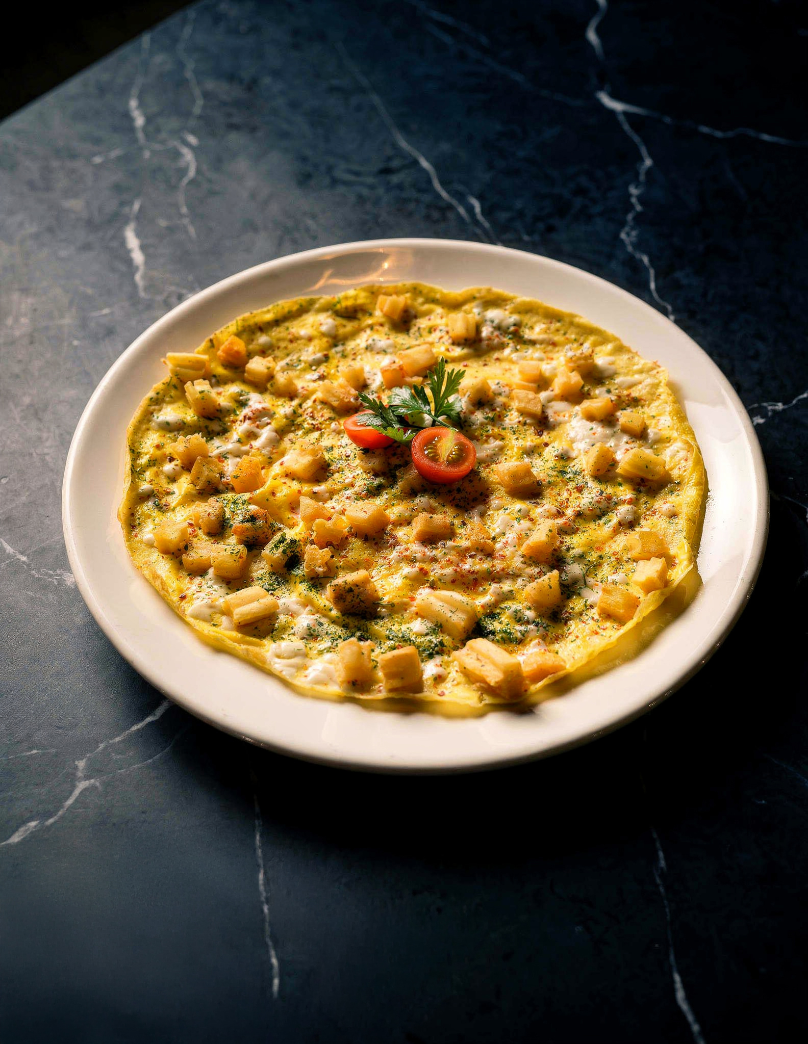 Patatesli Kaşarlı Omlet